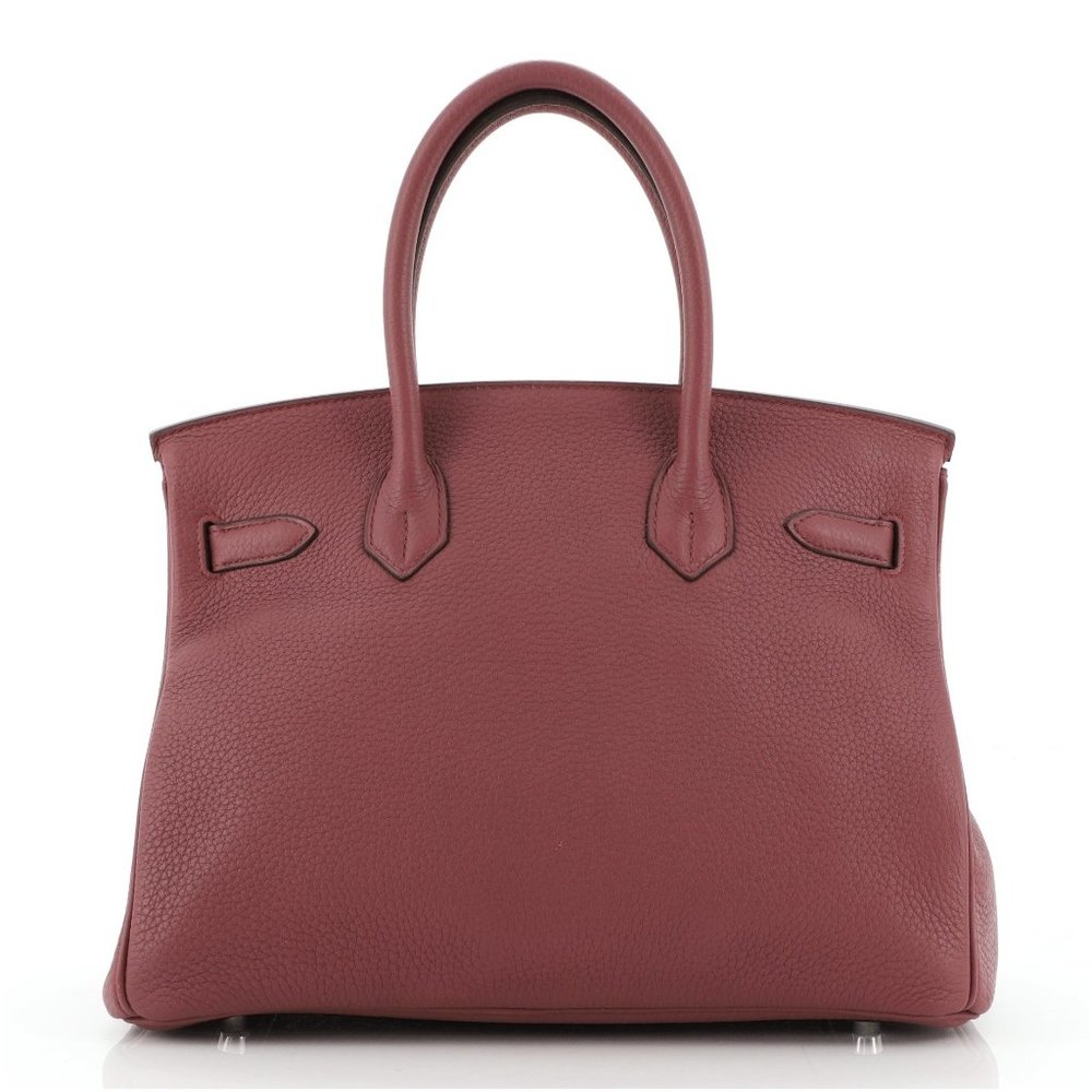 Hermes Pink Clemence Leather Palladium Hardware Birkin 30 Handbag - Picture 2 of 9